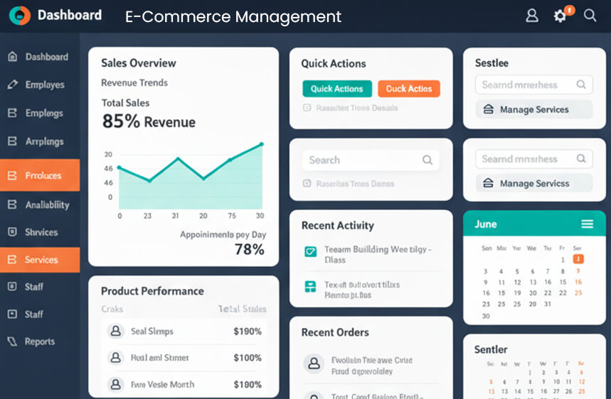 ECommerce Management System Dashboard | Rakonex Qatar