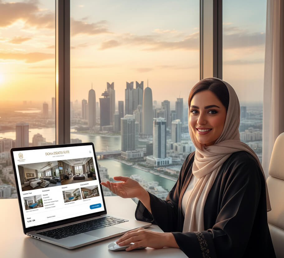 real estate property software platform dashboard rakonex qatar